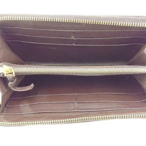 Bottega Veneta Wallet Purse Intrecciato Brown Gold Woman Authentic Used Y4043 - Picture 5 of 6